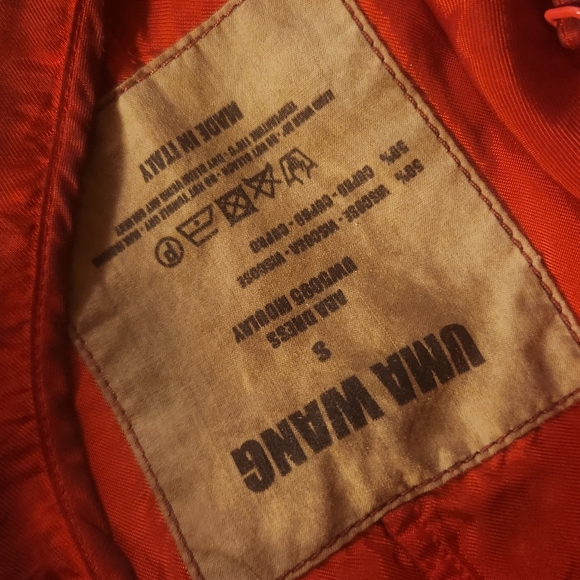 Nwot Una Wang ITALY drop waist scarlet silky viscose Chili red dress S - Picture 5 of 5